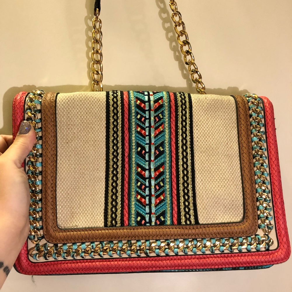 ALDO Aztec Print and Faux Snakeskin Crossbody
